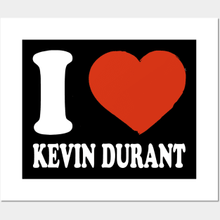 Graphic I Love Durant Personalized Name Sports Posters and Art